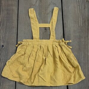 Zara Mustard Kids Suspender Skirt